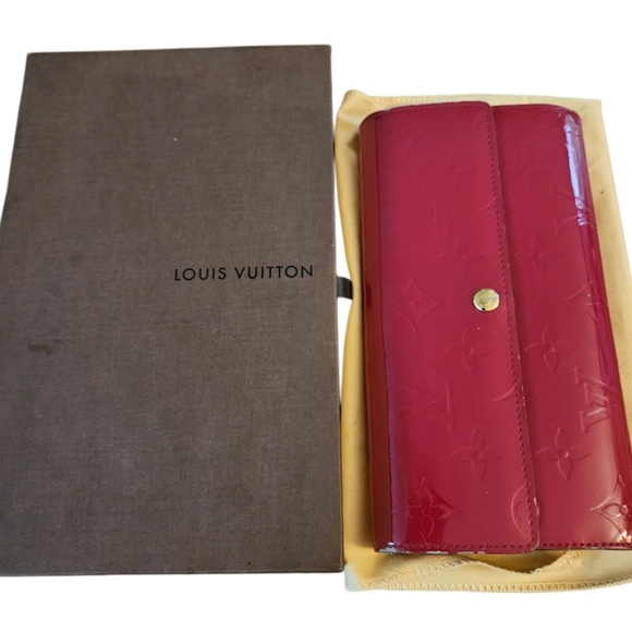Louis Vuitton Vintage Red Sarah vernis wallet with box and dustbag - Picture 13 of 13